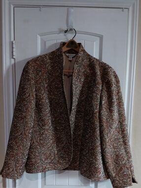 Austin Reed Vintage 90s Paisley Tapestry Blazer 16W Art Academic Grandmacore